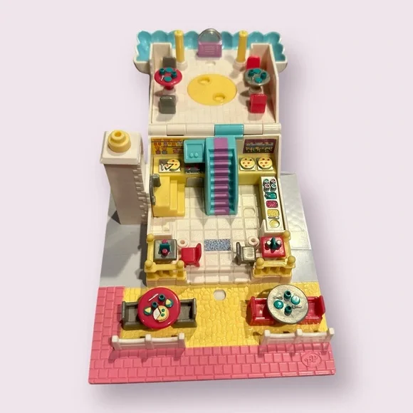 Vintage Blue Bird Polly Pocket Set Of Two Pizzeria And Pony Ride No Characters - Picture 9 of 12